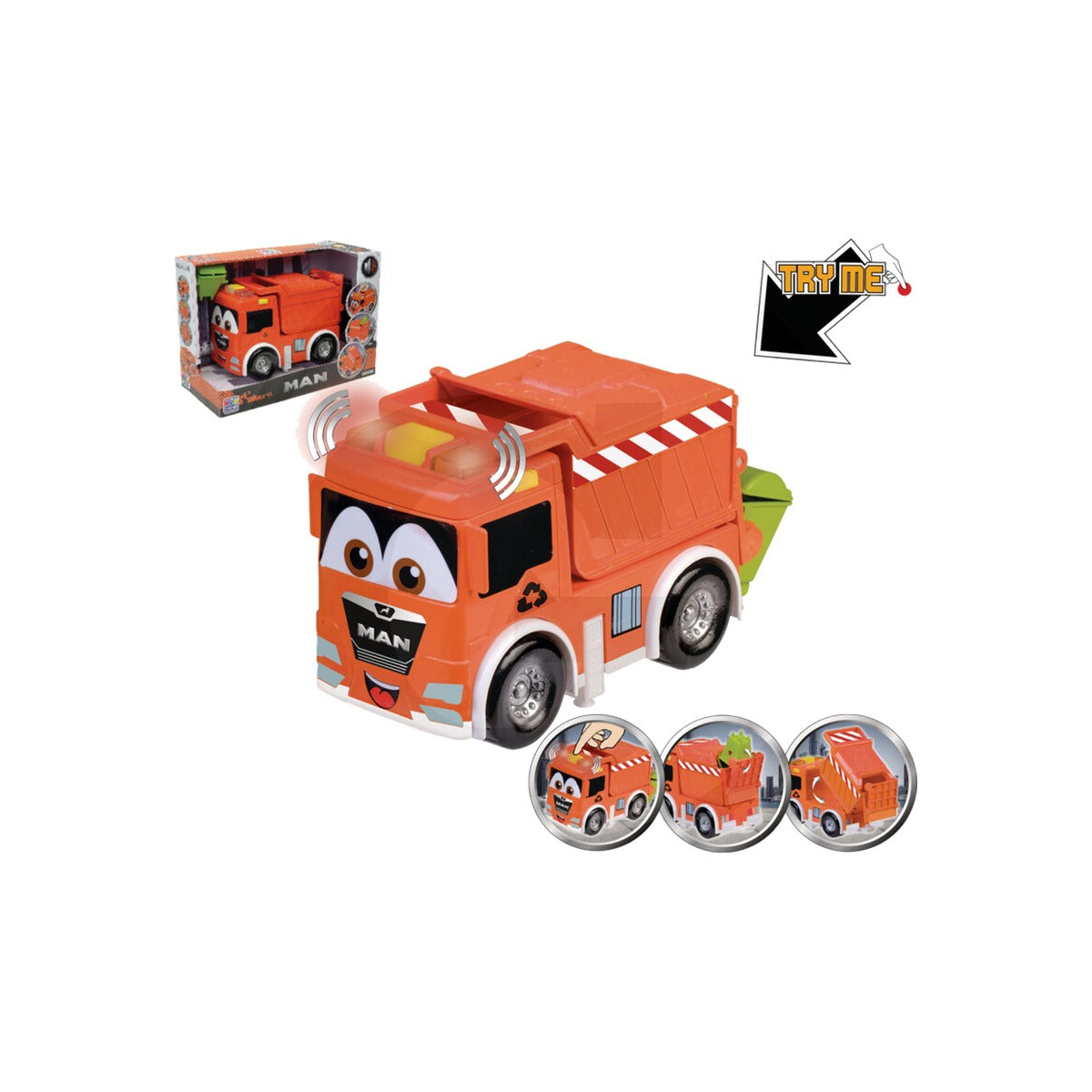 Macheta camion de gunoi MAN KIDS Happy People 18543409 – imagine 3