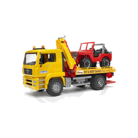 Macheta camion de tractare cu masina de teren, scara 1:16 Bruder 02750 – imagine 3