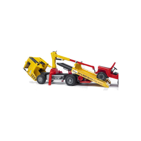 Macheta camion de tractare cu masina de teren, scara 1:16 Bruder 02750 – imagine 4