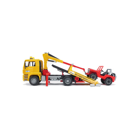 Macheta camion de tractare cu masina de teren, scara 1:16 Bruder 02750 – imagine 5