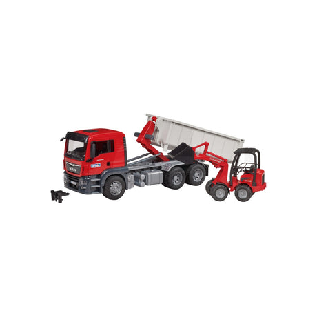 Macheta camion MAN TGS cu container roll-off, scara 1:16 Bruder 11987407