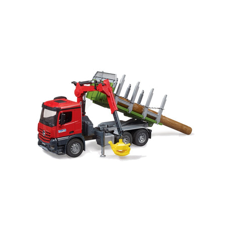 Macheta camion transport lemn MB Arocs cu macara, scara 1:16 Bruder 11975546 – imagine 4