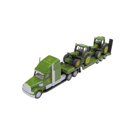 Macheta camion transportor cu 2 tractoare John Deere, scara 1:87 Siku 1837