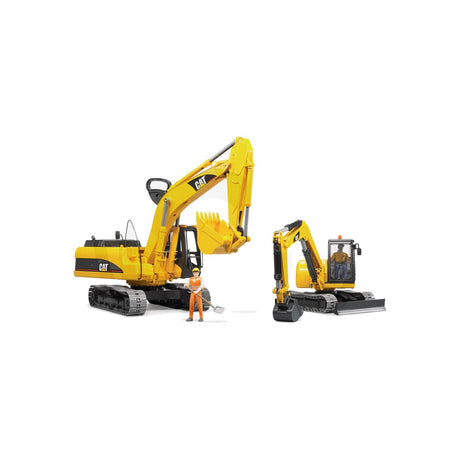 Macheta excavator cu muncitor, scara 1:16 Bruder 02466 – imagine 6