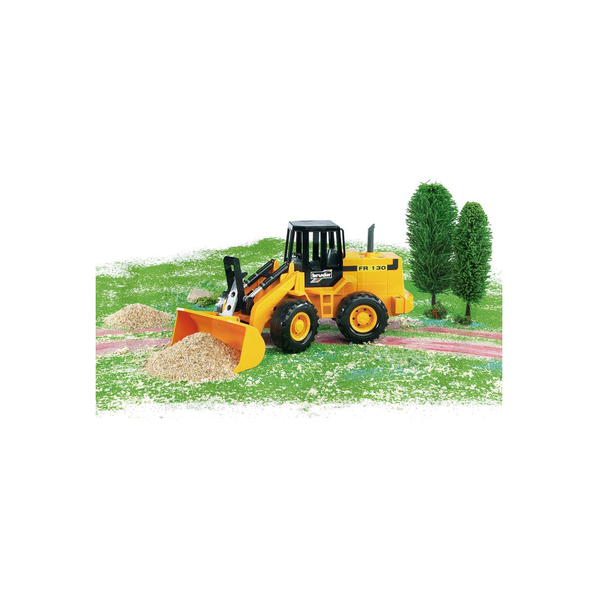 Macheta incarcator articulat pe roti, scara 1:16 Bruder 02425 – imagine 2