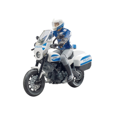 Macheta motocicleta de politie bworld Scrambler, scara 1:16 Bruder 12275075