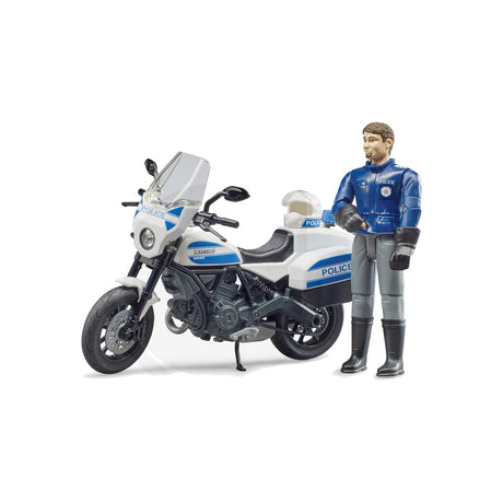 Macheta motocicleta de politie bworld Scrambler, scara 1:16 Bruder 12275075 – imagine 2
