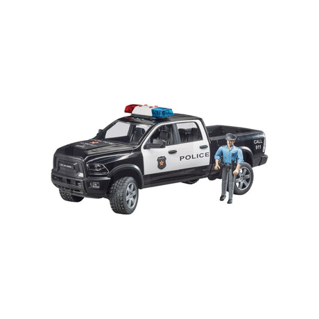 Macheta pick-up RAM 2500 de politie cu politist, scara 1:16 Bruder 02505