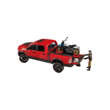 Macheta pickup cu motocicleta Ducati Desert Sled, scara 1:16 Bruder 02502 – imagine 2