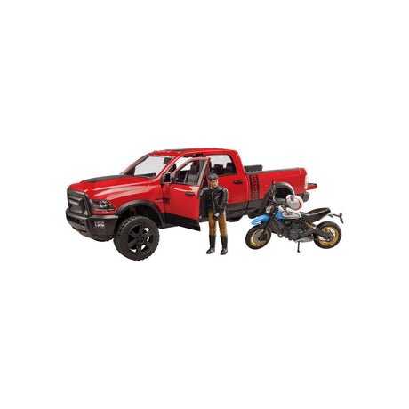 Macheta pickup cu motocicleta Ducati Desert Sled, scara 1:16 Bruder 02502 – imagine 3