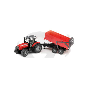 Macheta tractor Massey Ferguson 7480, rosu, scara 1:16 Bruder 02045