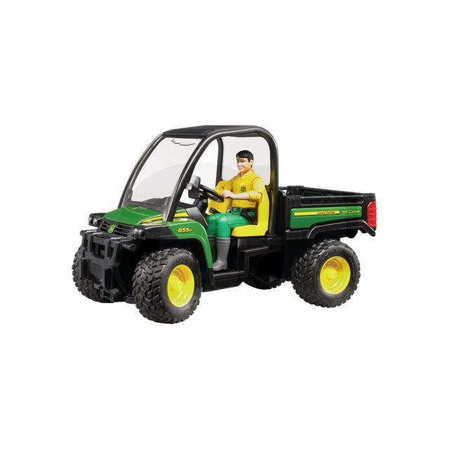 Macheta utilitara John Deere Gator XUV 855D cu sofer, scara 1:16 Bruder 02490