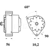 MAHLE Alternator 14V / 120A