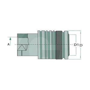 Schita dimensiuni Mufa de conectare filet interior KM 3/8 (G3/8") DN12-BG3 GRANIT 81511025