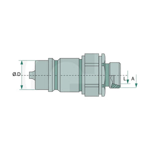 Schita dimensiuni Mufa de cuplare KS 18L (M26x1,5) DN12-BG3 GRANIT 81511047