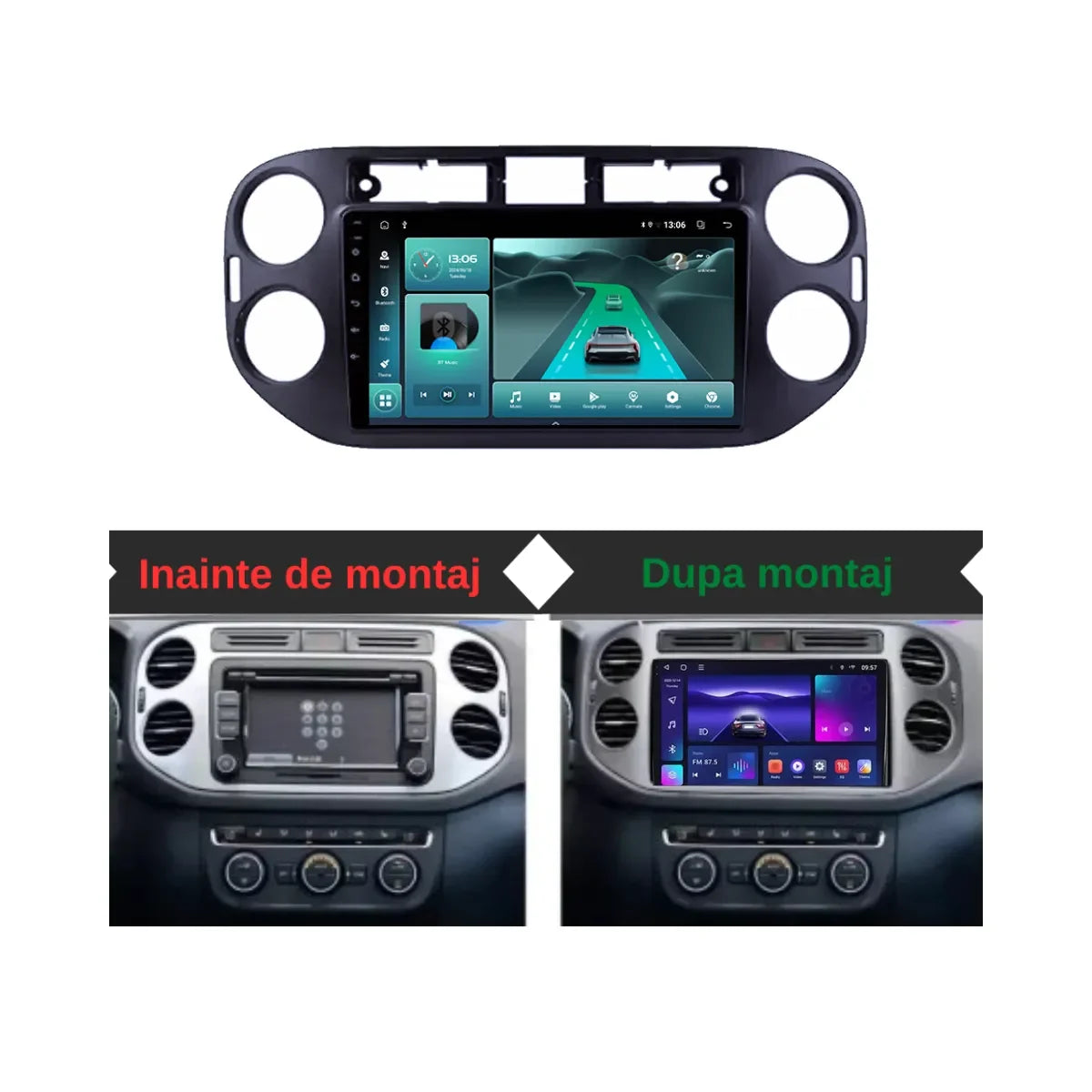 navigatie-auto-android-13-display-9-inch-2gb-ram-vw-tiguan-golf-plus-2