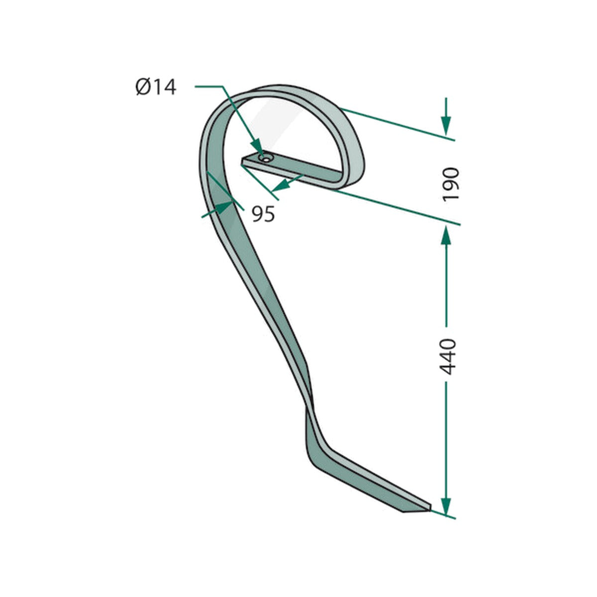 Schita dimensiuni Organ activ stanga compatibil Köckerling GRANIT 56050 904344