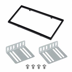 Pachet montaj 2DIN: ramă 100x178 mm + 2 suporți metalici - toate produsele incluse