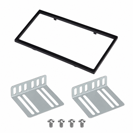Pachet montaj 2DIN: ramă 100x178 mm + 2 suporți metalici - toate produsele incluse