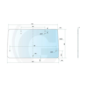 Schita dimensiuni Parbriz spate Fiat Serie 80/90/94 GRANIT 650885698