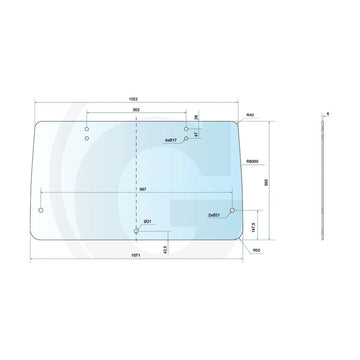 Schita dimensiuni Parbriz spate Fiat Serie 80/90/94 GRANIT 650885698