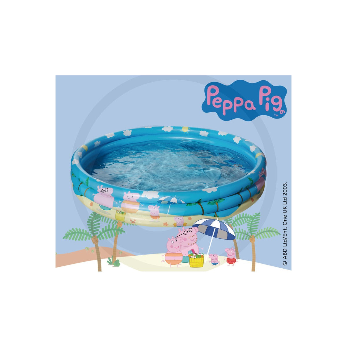 Piscina gonflabila cu 3 inele Peppa Pig, 122 cm Happy People 60099037 – imagine 2