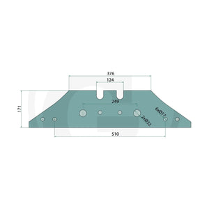 Schita dimensiuni Plaz lung, dreapta si stanga compatibil Kverneland GRANIT 56034 073609