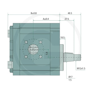 Schita dimensiuni Pompa simpla compatibila Fendt, Deutz-Fahr, Steyr GRANIT 25999039