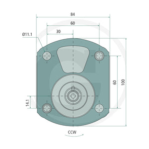 Schita dimensiuni Pompa simpla compatibila Fendt, Deutz-Fahr, Steyr GRANIT 25999039 – 2