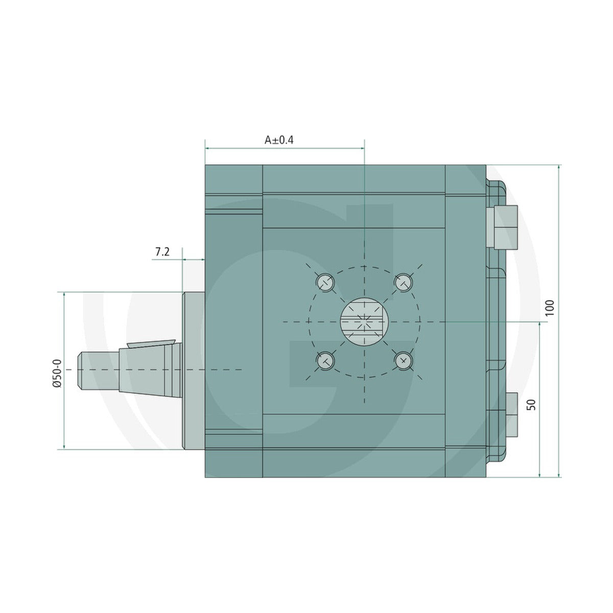 Schita dimensiuni Pompa simpla compatibila Fendt, Deutz-Fahr, Steyr GRANIT 25999039 – 3
