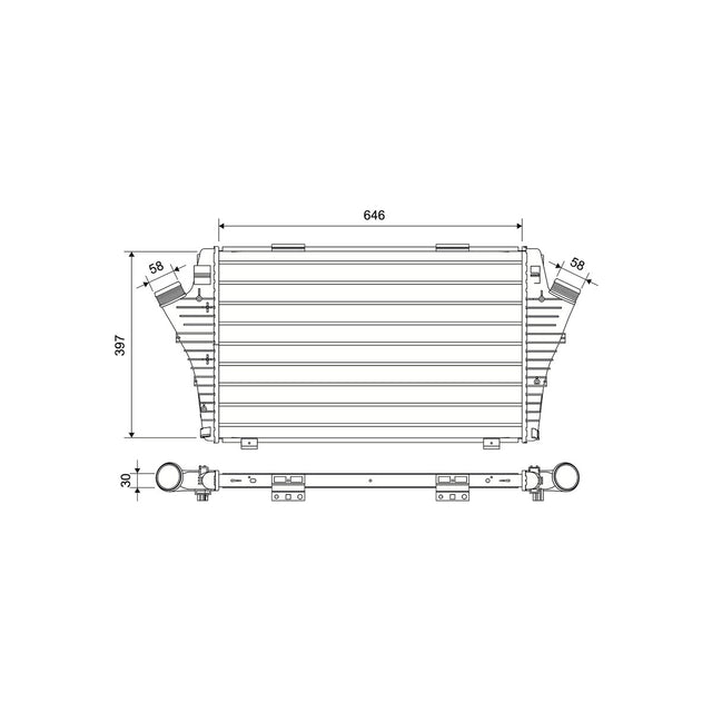 Radiator intercooler Valeo 881584