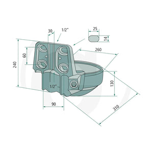 Schita dimensiuni Rezervoare adapatoare Mod. 1200-MS½" SUEVIA 330SU1001200