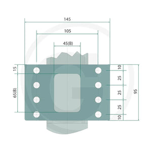 Schita dimensiuni Roata de sprijin rabatabila Roata din cauciuc simol 220S124Z/4 – 2