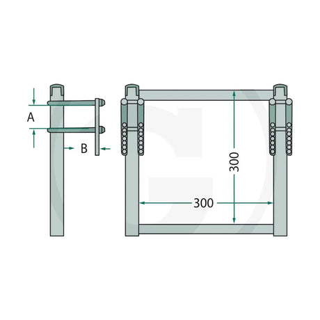 Schita dimensiuni Scara remorca HW 60 / HW 80 cadru zincat varianta mare Cat 1 GRANIT 220ZGA01