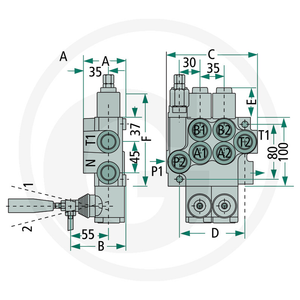 Desen tehnic distribuitor hidraulic GRANIT 87000939