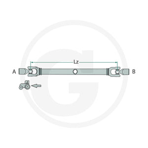 Schita dimensiuni arbore cardanic BLUELINE cod 377086024956