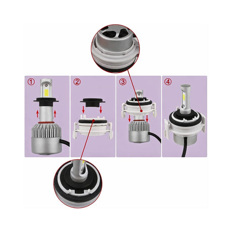 Set 2 adaptori H7 BMW E46 Seria 3 pentru becuri LED xenon