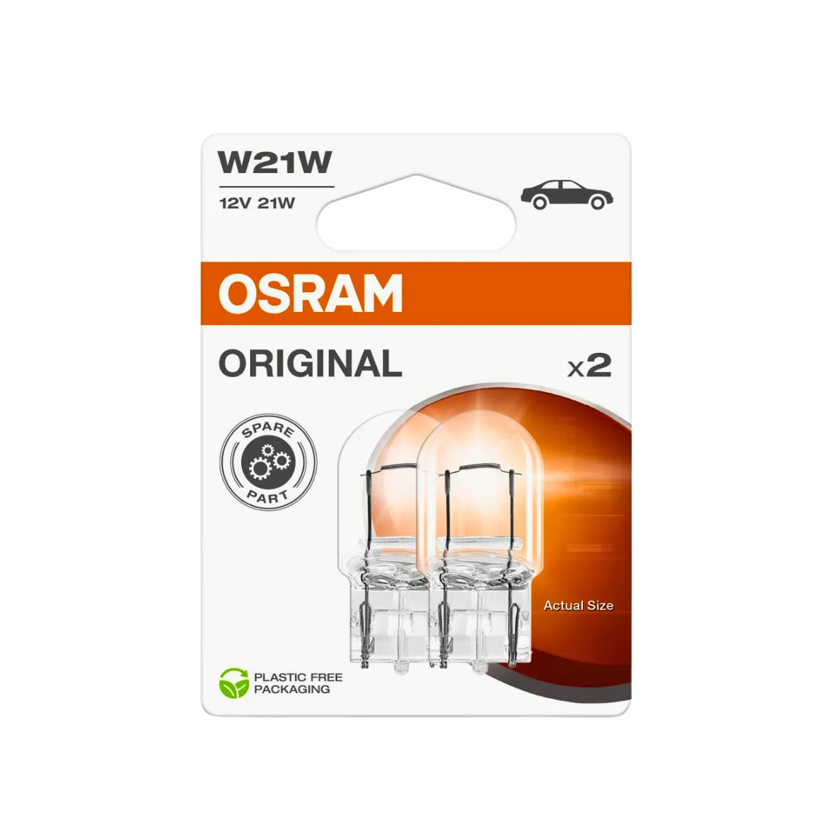 Set 2 Becuri 12V W21W Original 7505-2BL