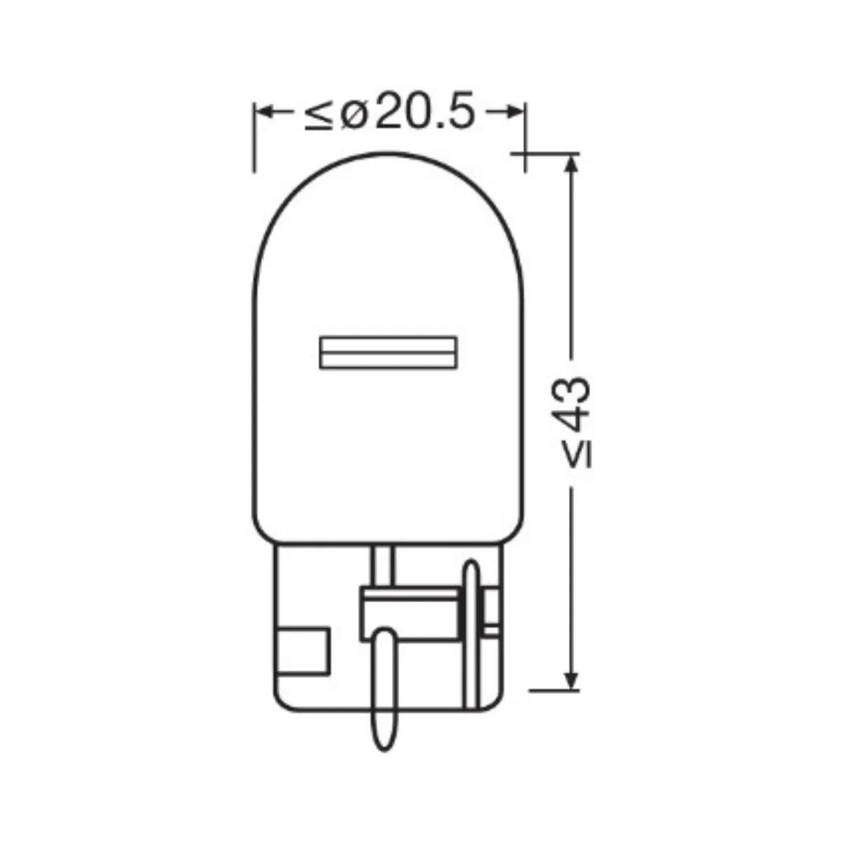 Set 2 Becuri 12V W21W Original 7505-2BL