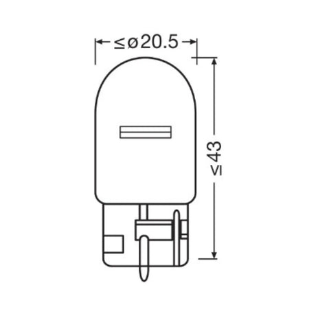 Set 2 Becuri 12V W21W Original 7505-2BL