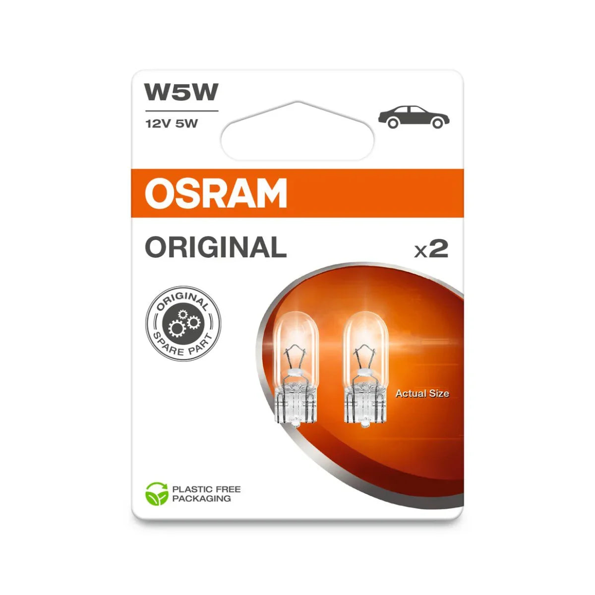 Set 2 becuri 12v w5w original blister osram