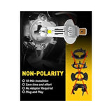 Set 2 becuri H1 LED auto 100W 20000LM 6000K alb rece Plug&Play