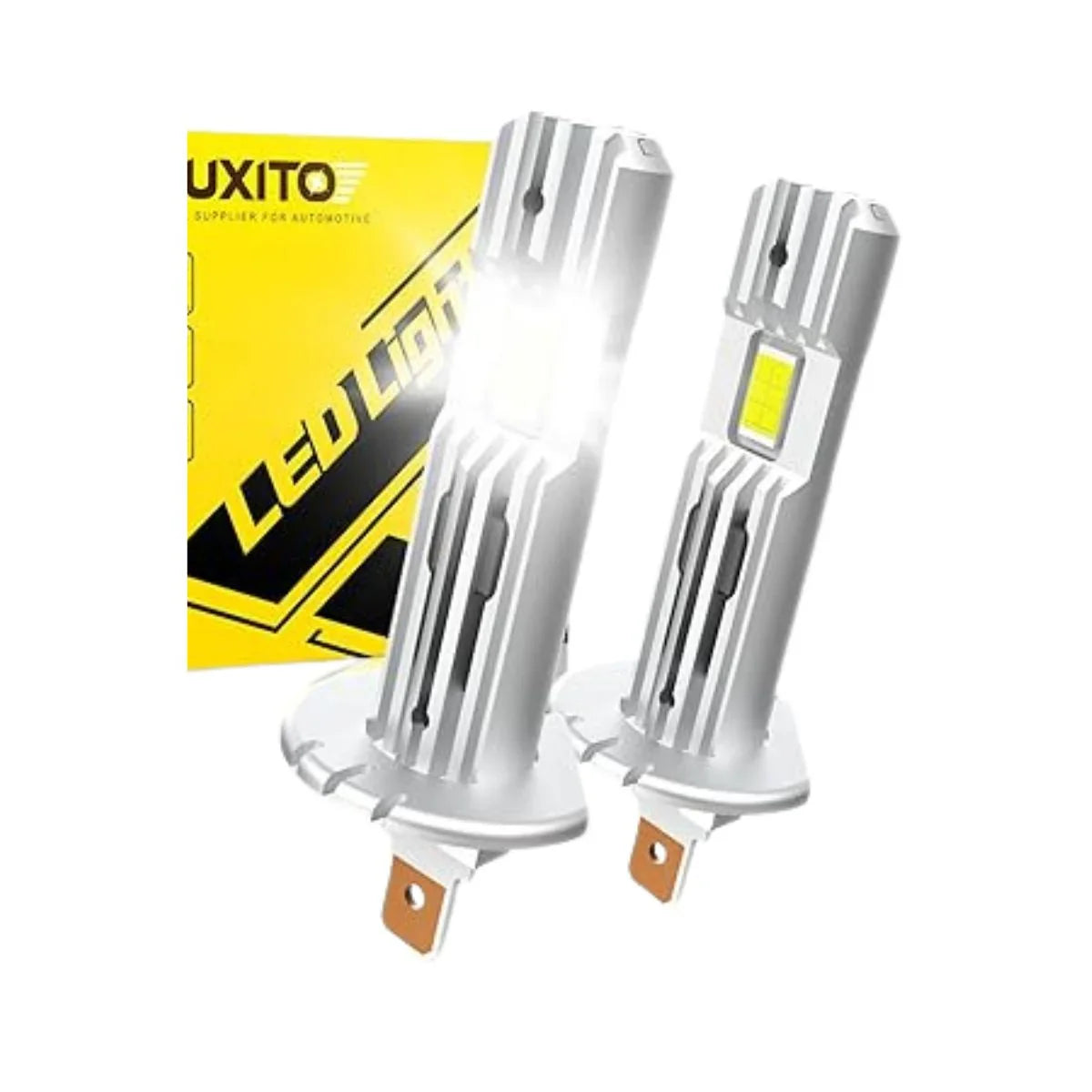 Set 2 becuri H1 LED auto 100W 20000LM 6000K alb rece Plug&Play