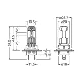 Set 2 becuri H7 Osram LEDdriving HL Easy 12V 16W 6500K 64210DWESY