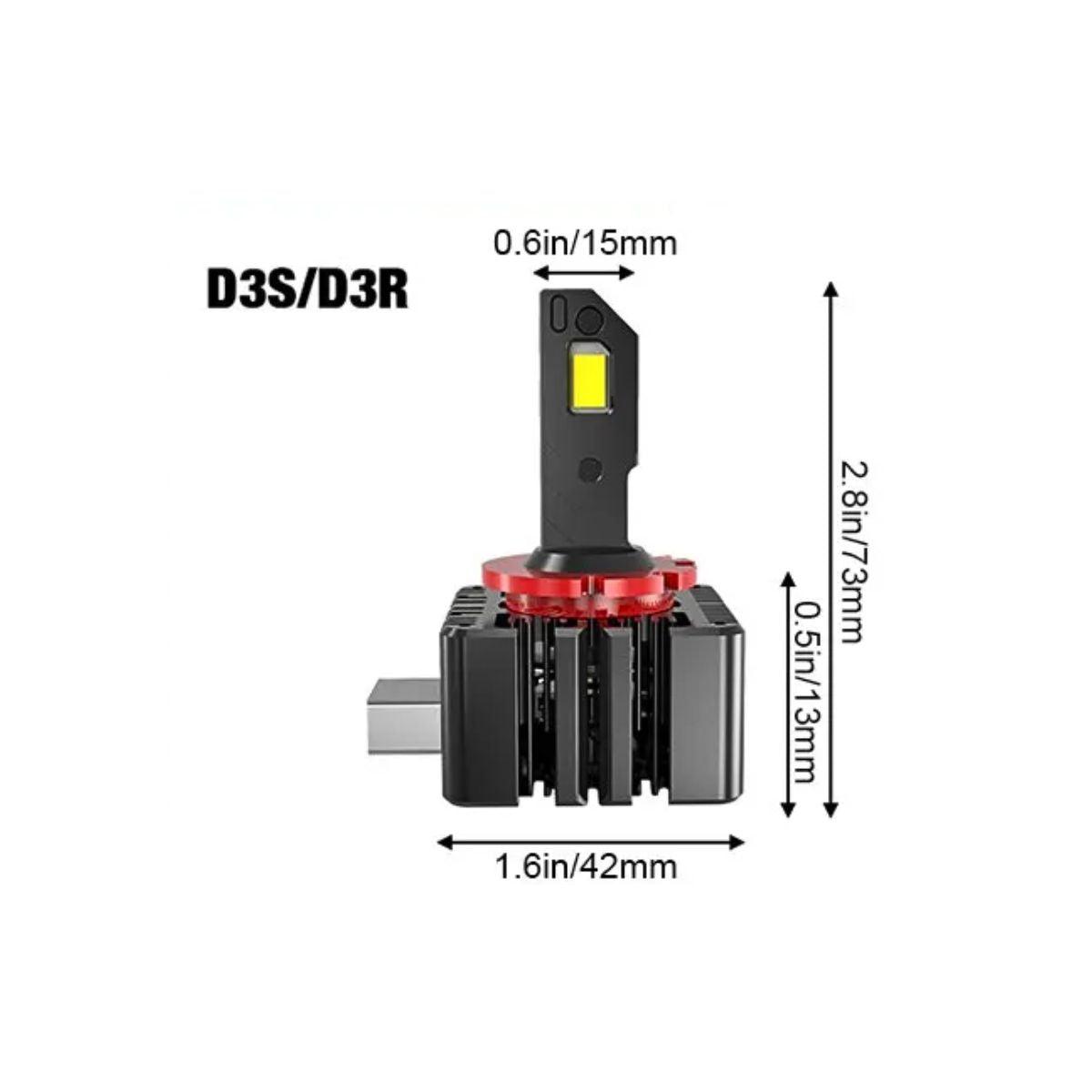 Set 2 becuri led D3S D3R 60000lm 6000k alb rece ventilator si canbus