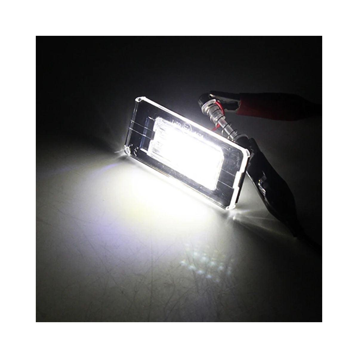 Set 2 lampi numar LED Canbus alb-rece Mini Cooper R56 R57 R58 R59