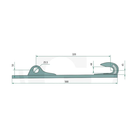 Schita dimensiuni Set asamblare drept pentru suport carlig placi drepte GRANIT 77875580