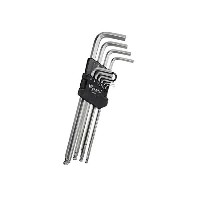 Set chei imbus, versiune lunga 10 piese GRANIT BLACK EDITION 7301651