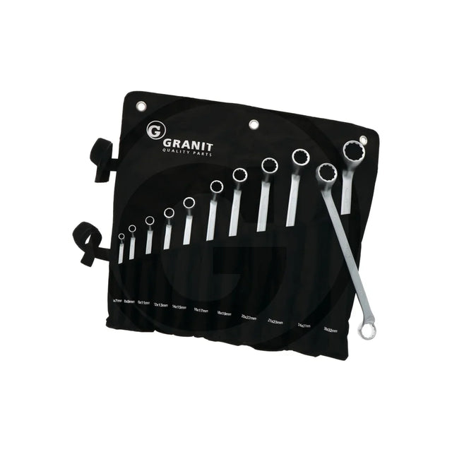 Set chei inelare duble, 6-32 mm 11 piese GRANIT BLACK EDITION 7301349