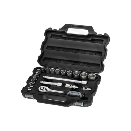 Set chei tubulare, 1/2" 20 buc., metric GRANIT BLACK EDITION 7301002